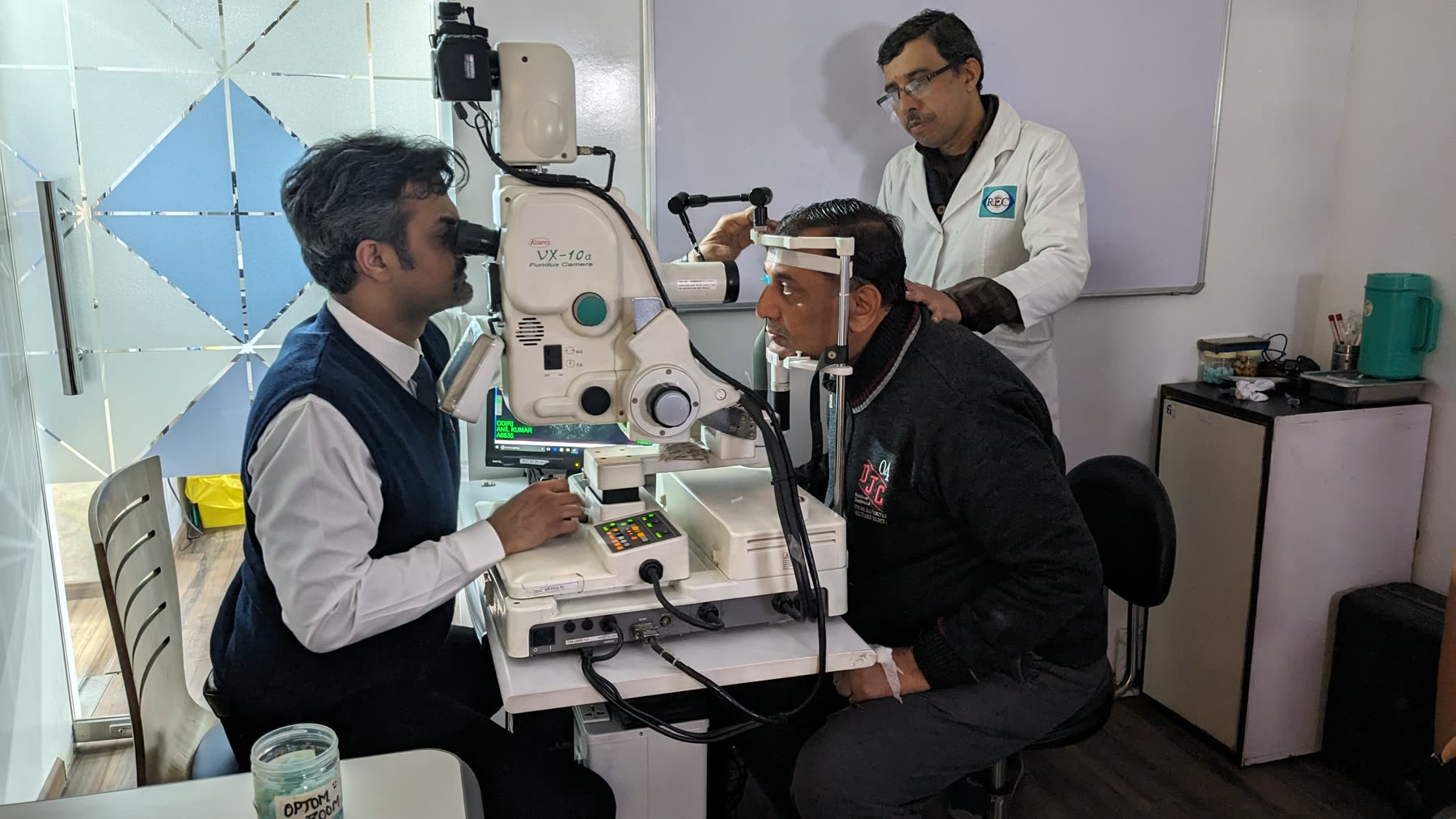 Retinal imaging being carried out at Rana Eye Centre