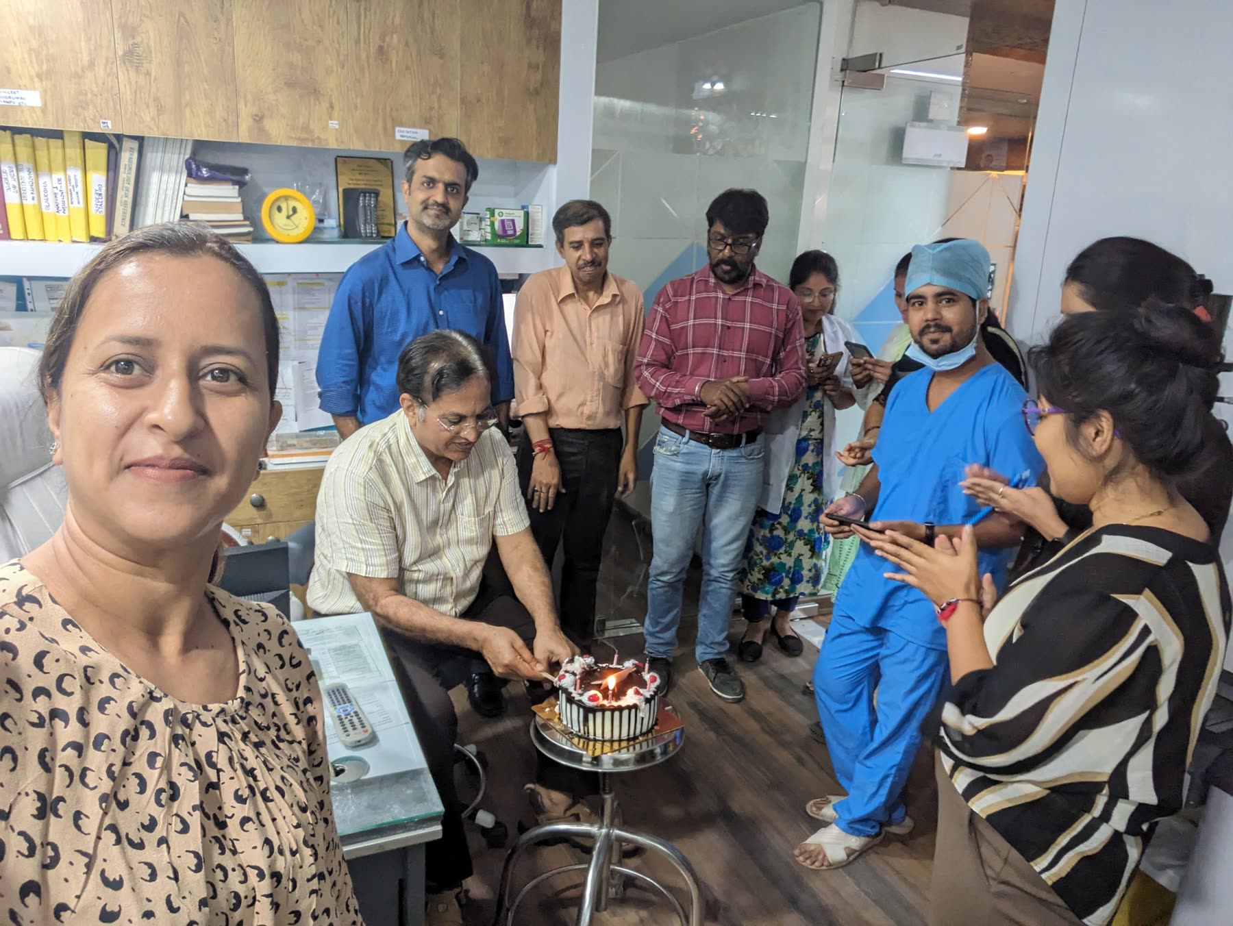 Rana Eye Centre team together at the clinic