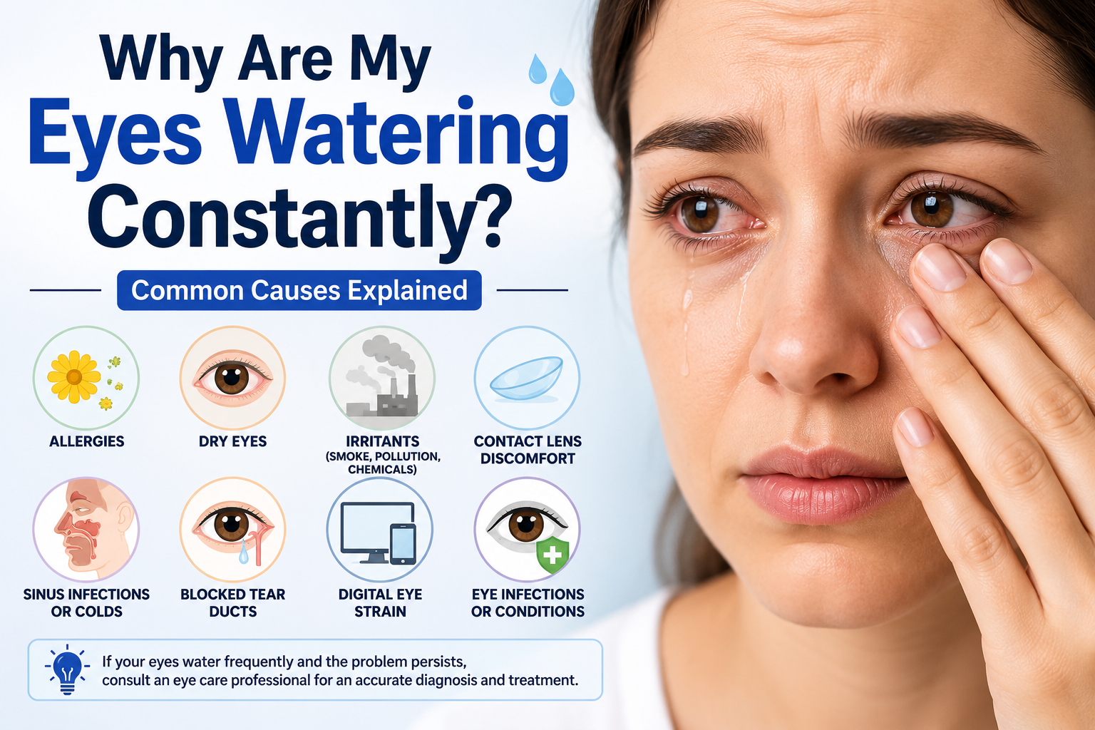 Why Are My Eyes Watering Constantly? Common Causes Explained
